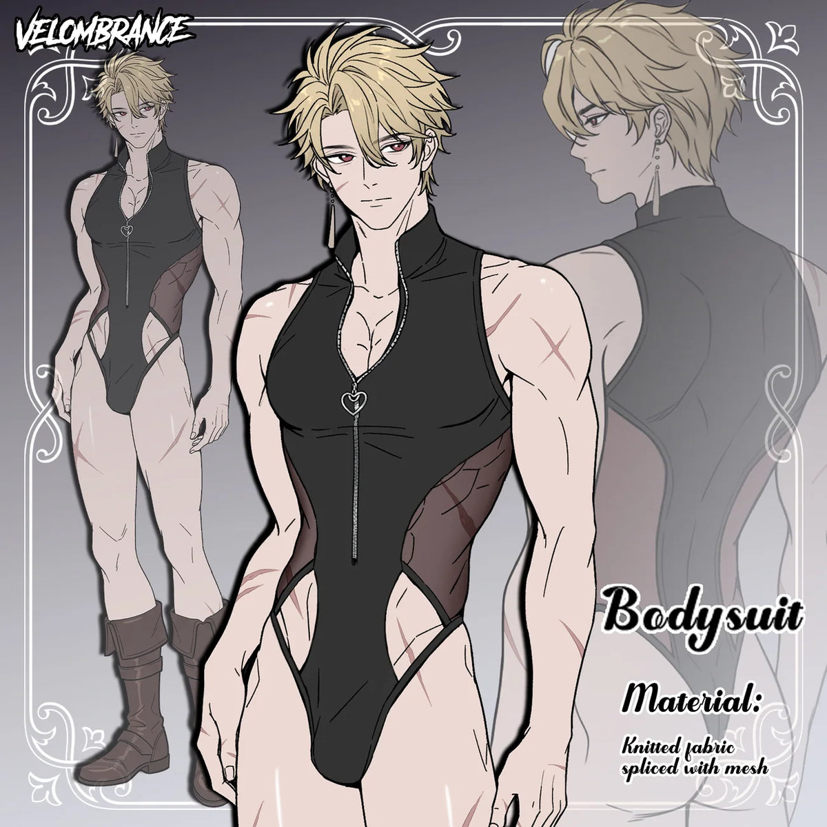 Pre-sale Heartzip Mesh Bodysuit AS79