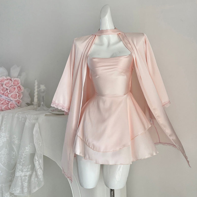 Ice silk suspender nightdress PA20022
