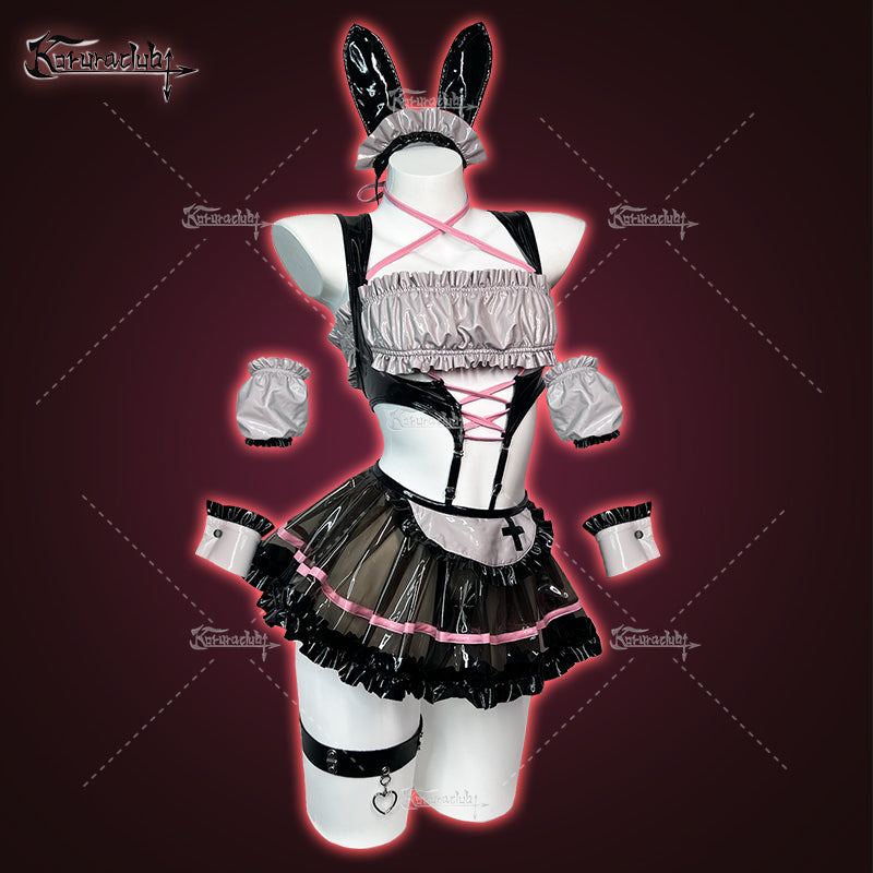 Only $39.99 – Limited to 30 Sets  Cosplay Bunny Maid Lingerie(6-Piece Set)  KO87