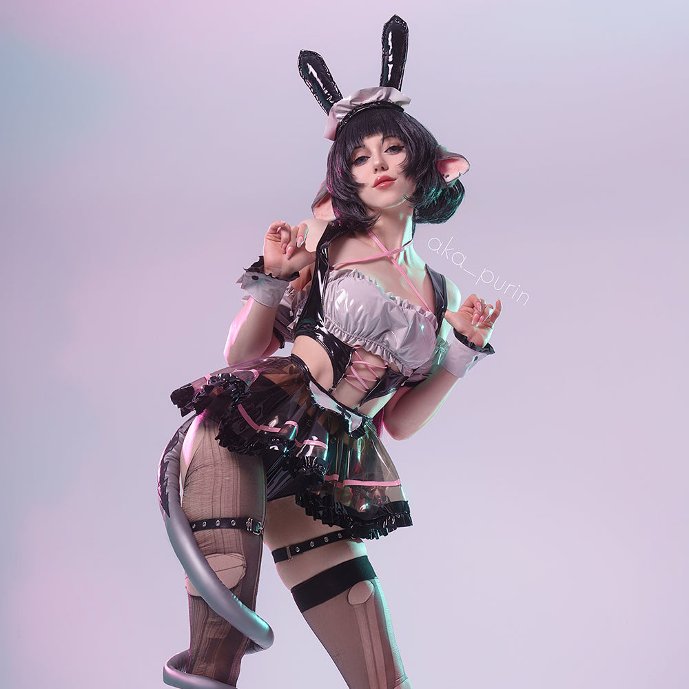 Only $39.99 – Limited to 30 Sets  Cosplay Bunny Maid Lingerie(6-Piece Set)  KO87