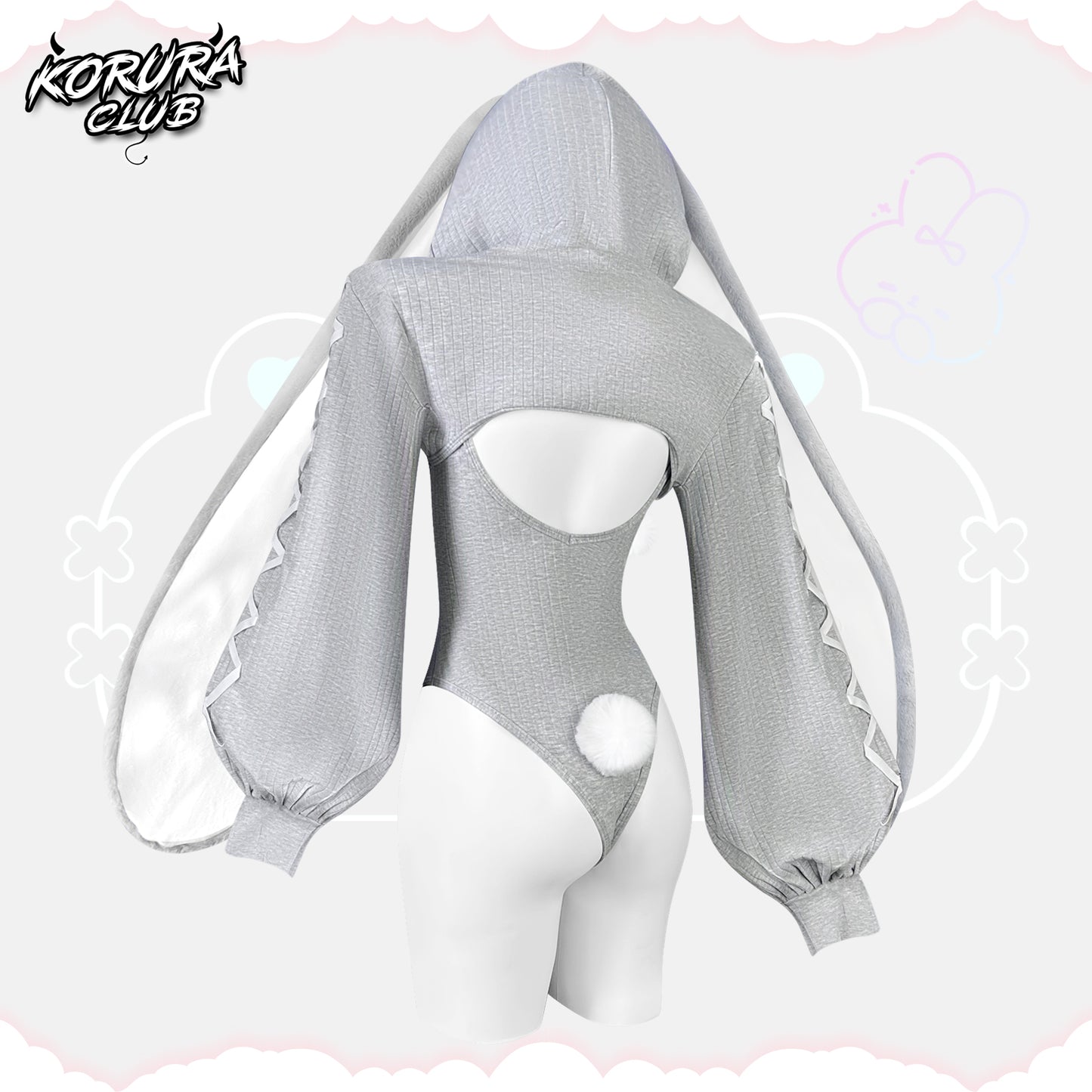 Pre-sale Cosplay Heart-Lock Floppy Bunny Jumpsuit KO102