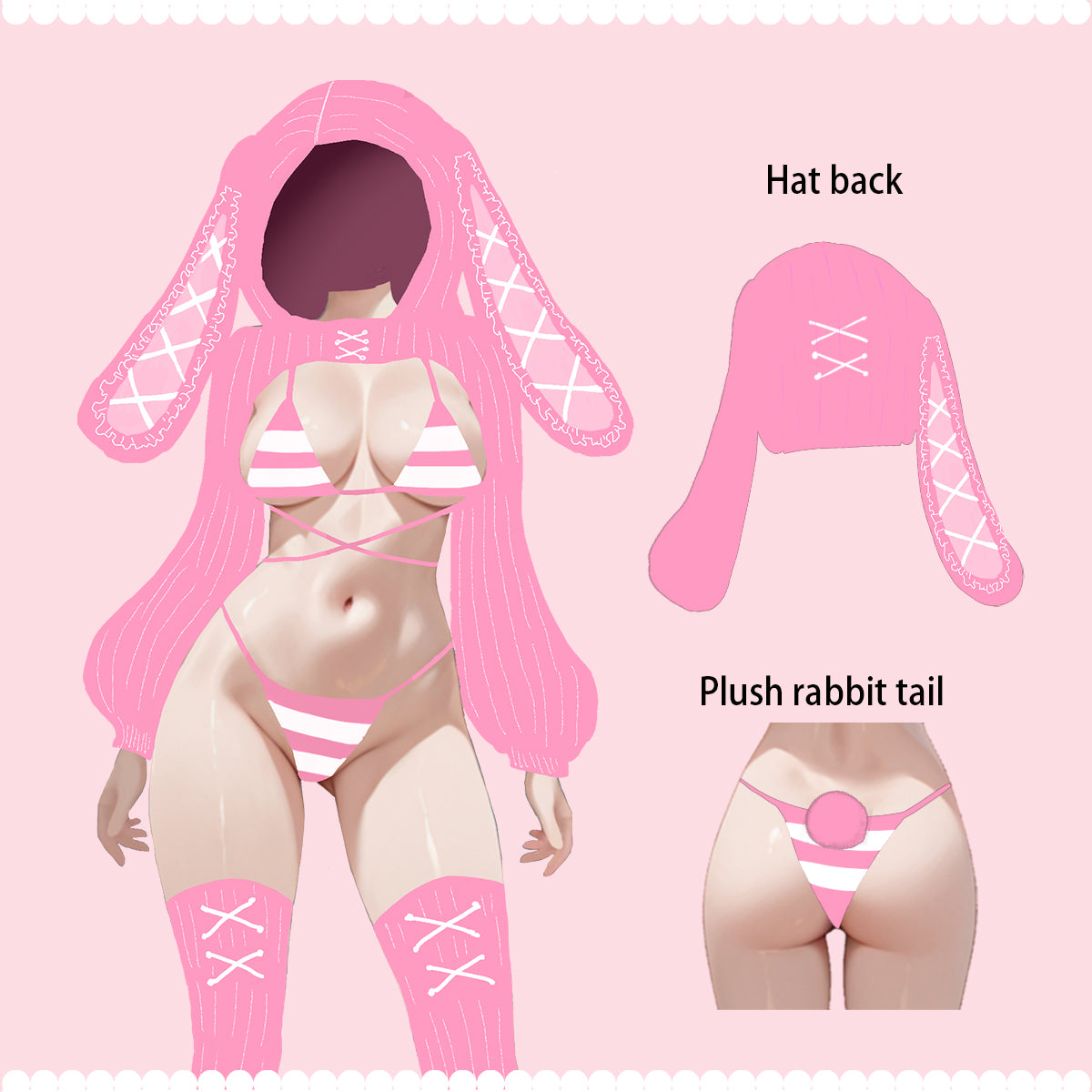 Striped Bunny Knitwear KO100