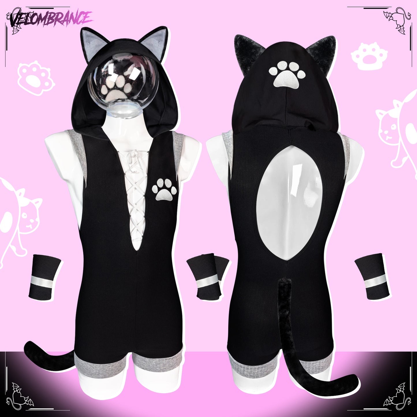 Cat bodysuit (3-Piece Set) AS43