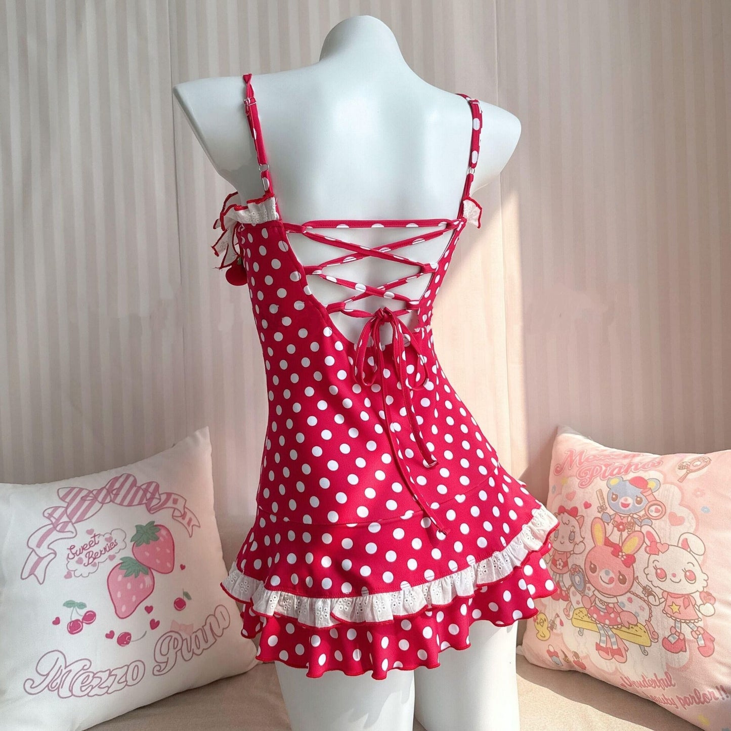 Cherry polka dot swimsuit PA20072