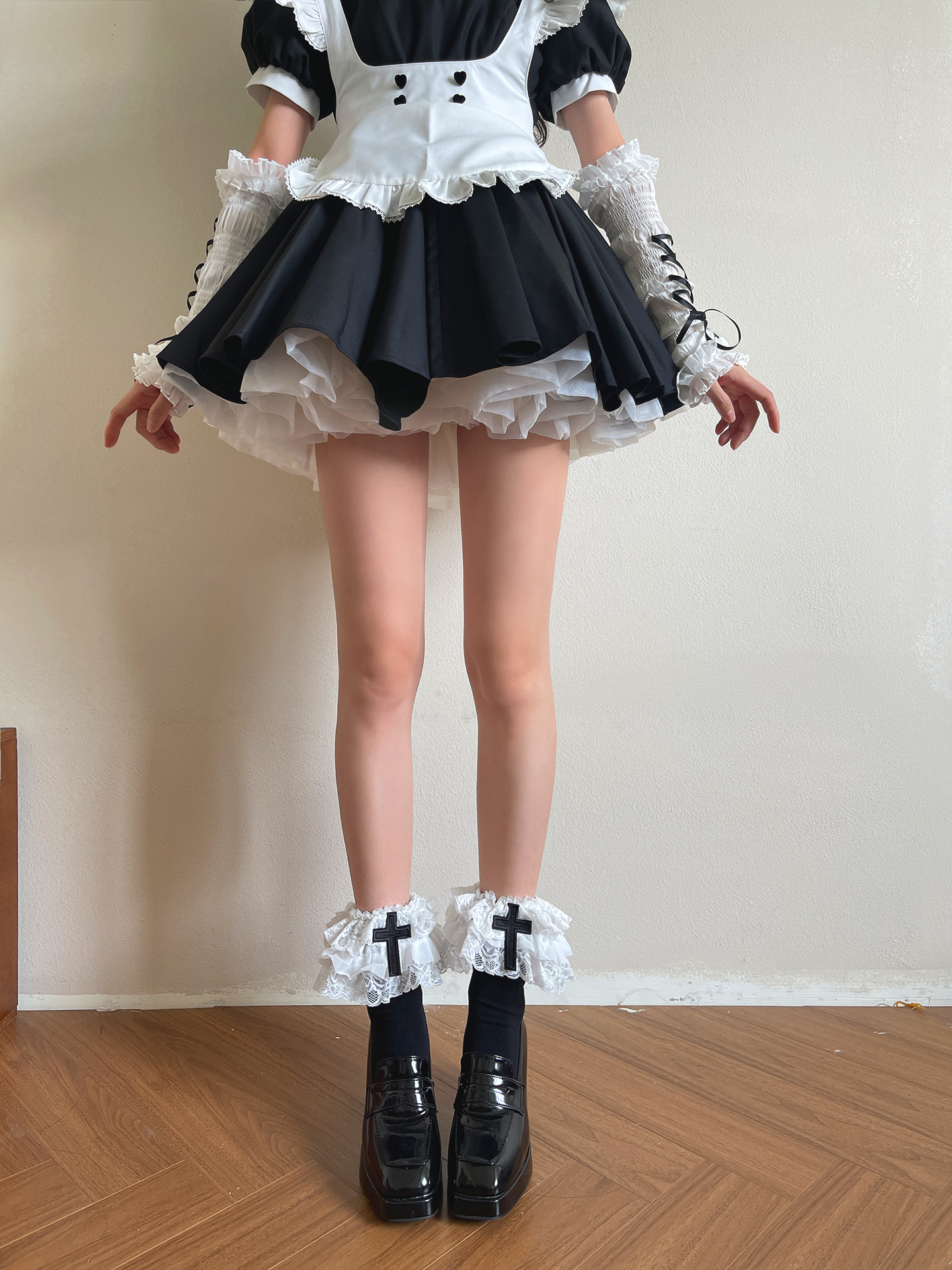 Cross Lolita Lace Stacked Socks PA20089
