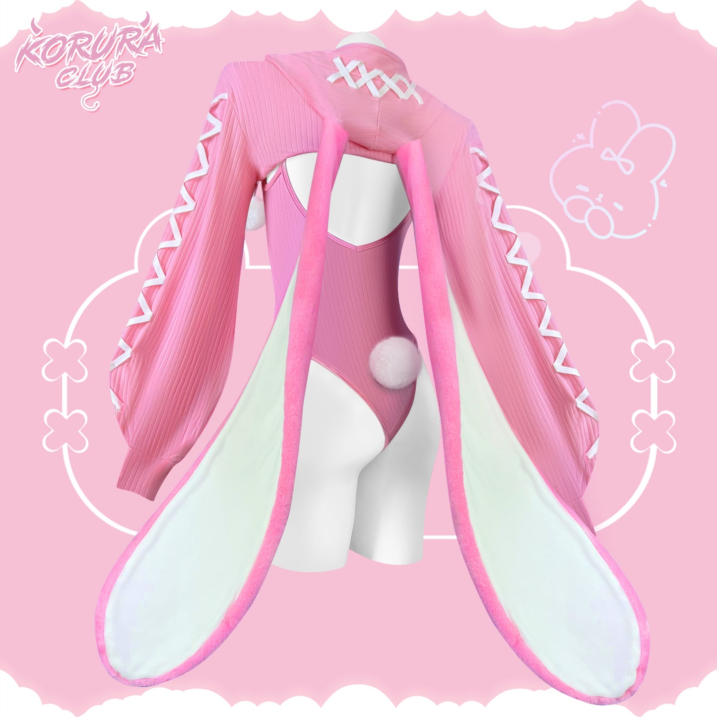 Pre-sale Cosplay Heart-Lock Floppy Bunny Jumpsuit KO102