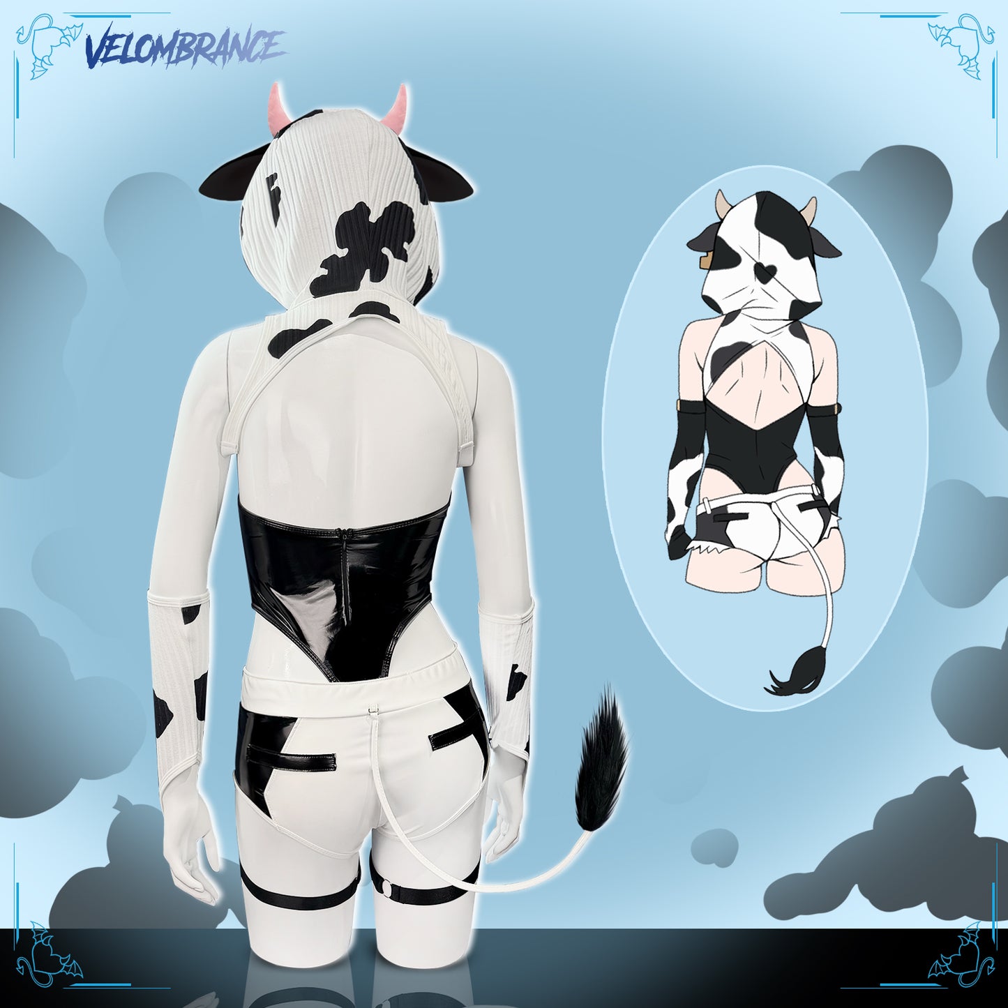 Pre-Order Cow Bodysuit (7-Piece Set)AS42