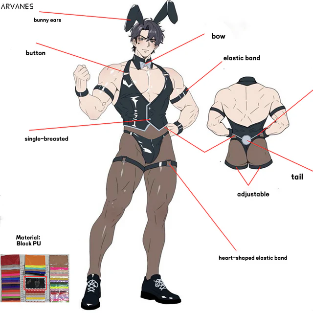 Pre-Order Cosplay Bunny Elastic Bodysuit AS02