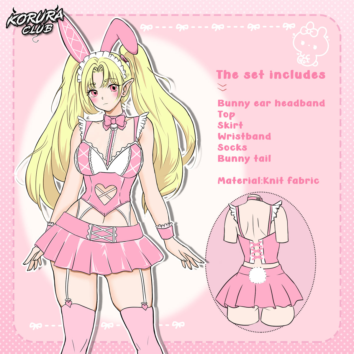 Pre-sale Cosplay Pink Bunny Set KO179