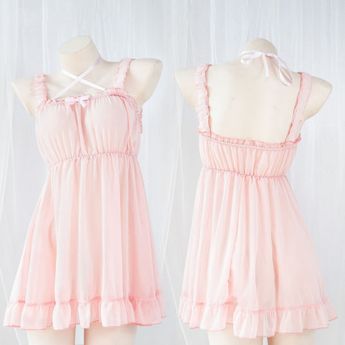 Pink Chiffon Dress PL53543
