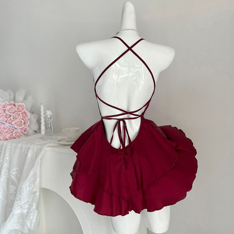 Ice silk suspender nightdress PA20022