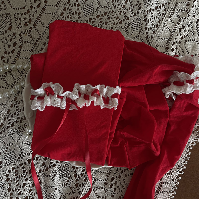 Embroidered Lace Bow Leggings PA20081
