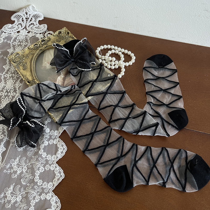 Gothic style layered lace socks PA20083