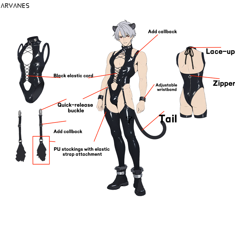 Pre-Order Cosplay Leopard Outfit (4-Piece Set) AS40