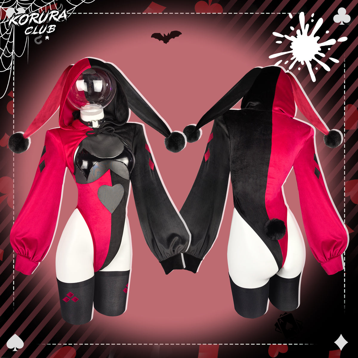 Halloween Cosplay Clown Bunny Bodysuit KO166