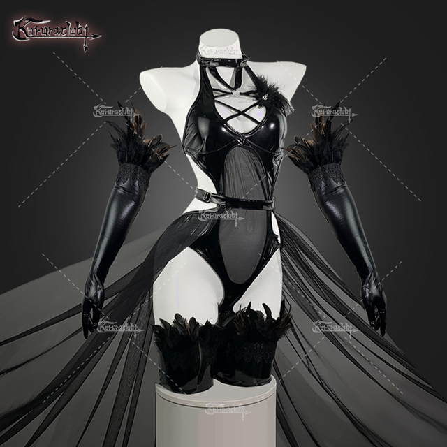 Cosplay Raven witch dress costumes KO04(7-Piece Set)