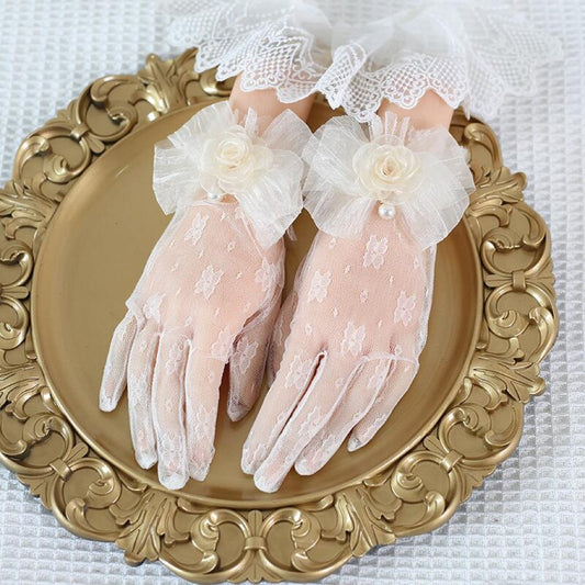 Lace Bow Elegant Lolita Gloves PA20189
