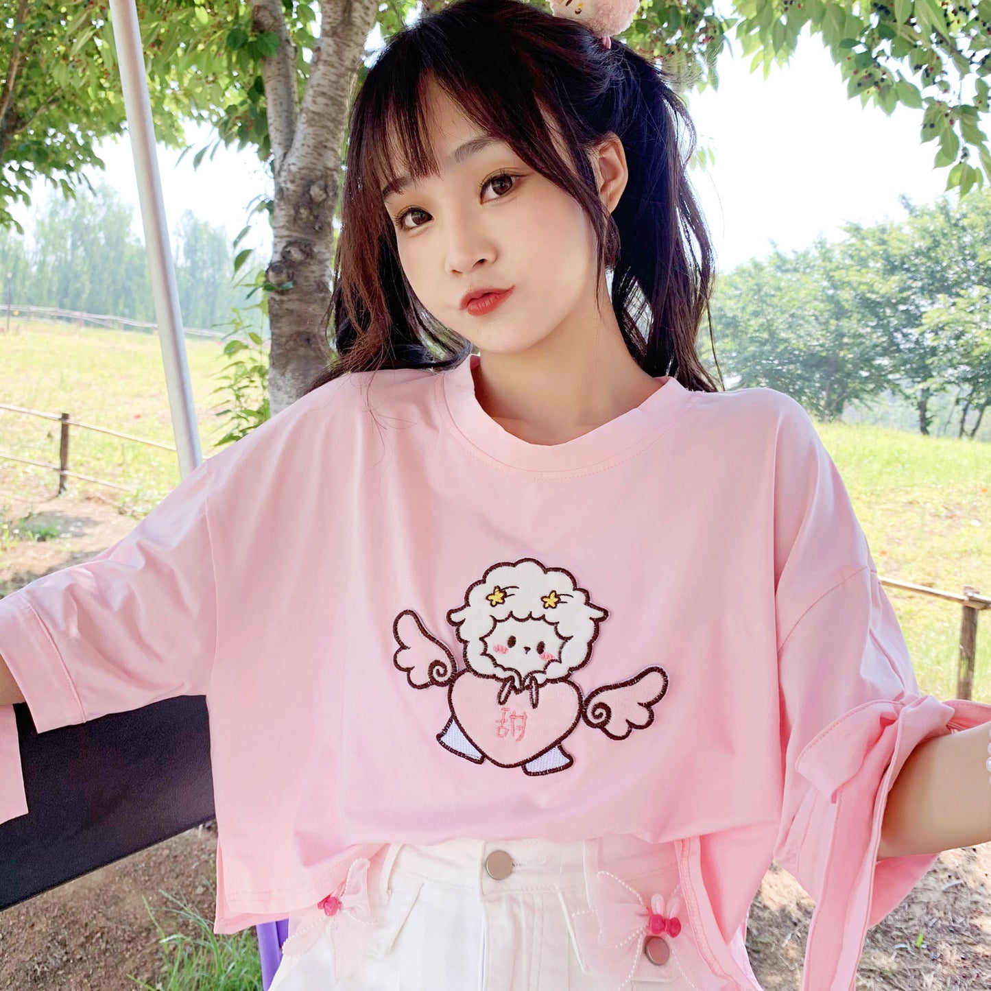 Pink Half Sleeve T-Shirt PL52500