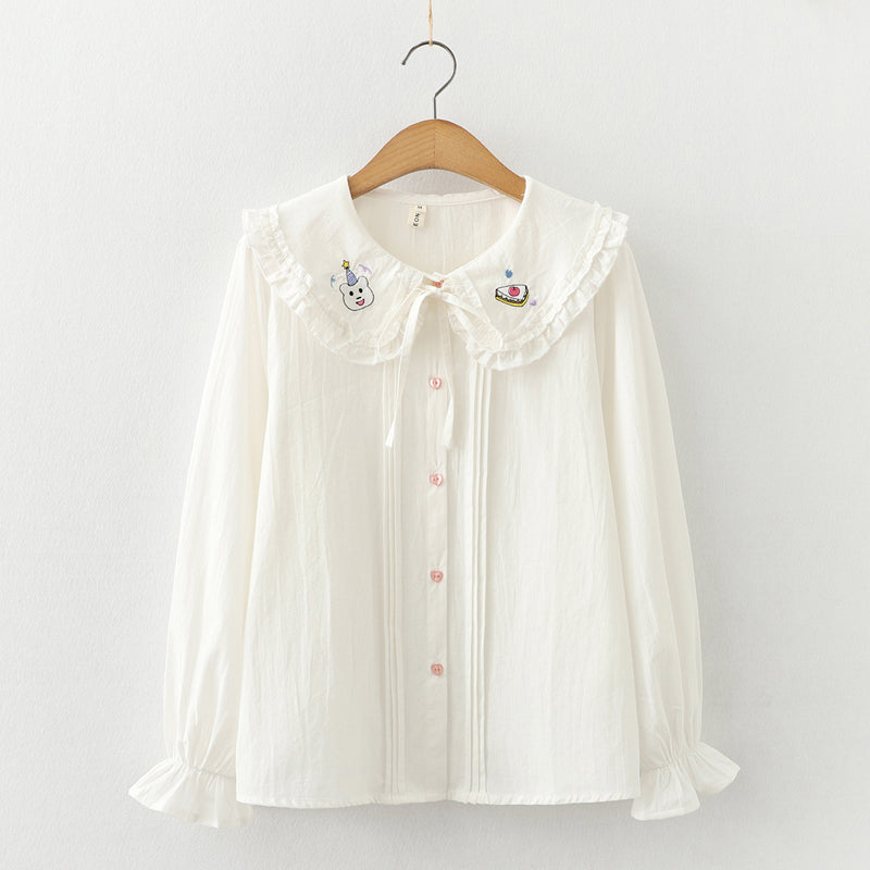 cute cartoon embroidery shirt PL52482