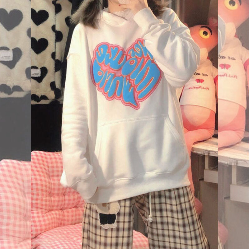 Two-piece set of white Hoodie + plaid pants PL52539