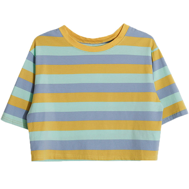 Striped short-sleeved T-shirt PL20426
