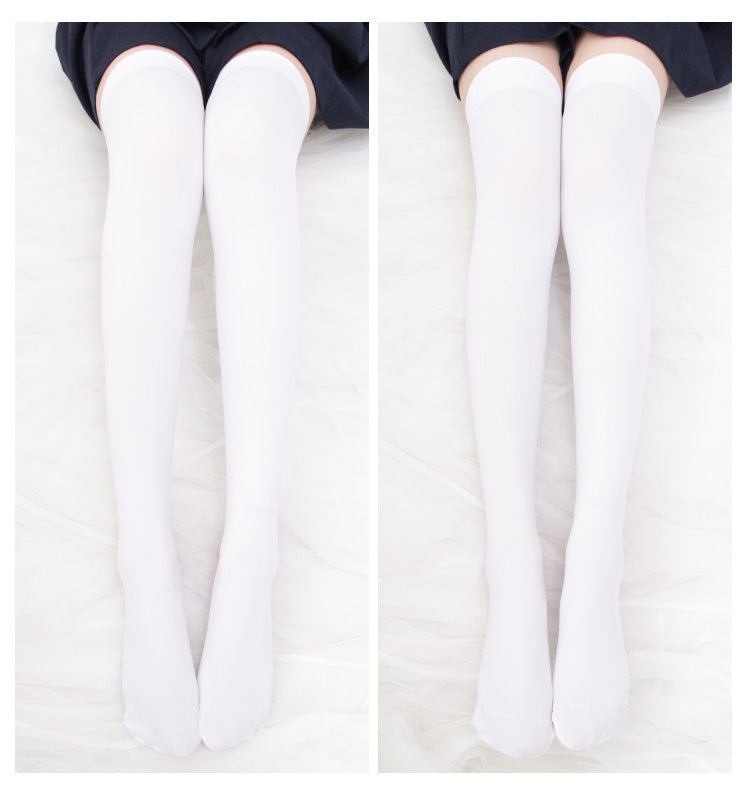 Velvet Japanese high socks (buy one get one free)PL10141