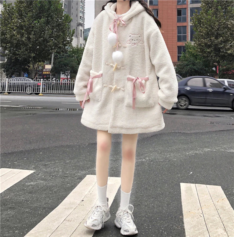 Japanese cute bear plush coat PL52658