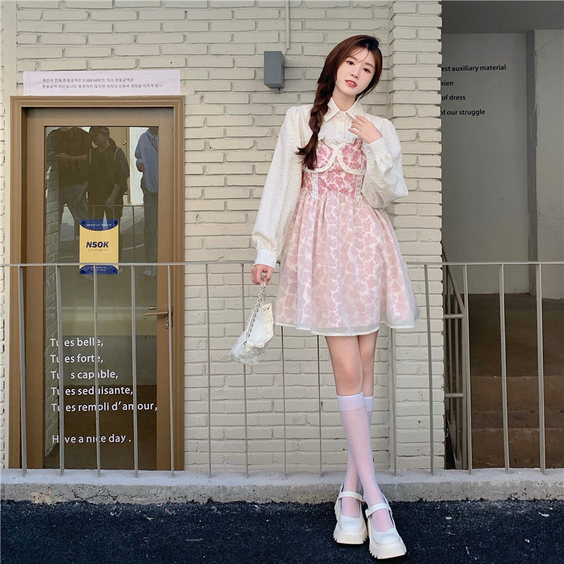 Pink Dress + Apricot Shirt PL52348