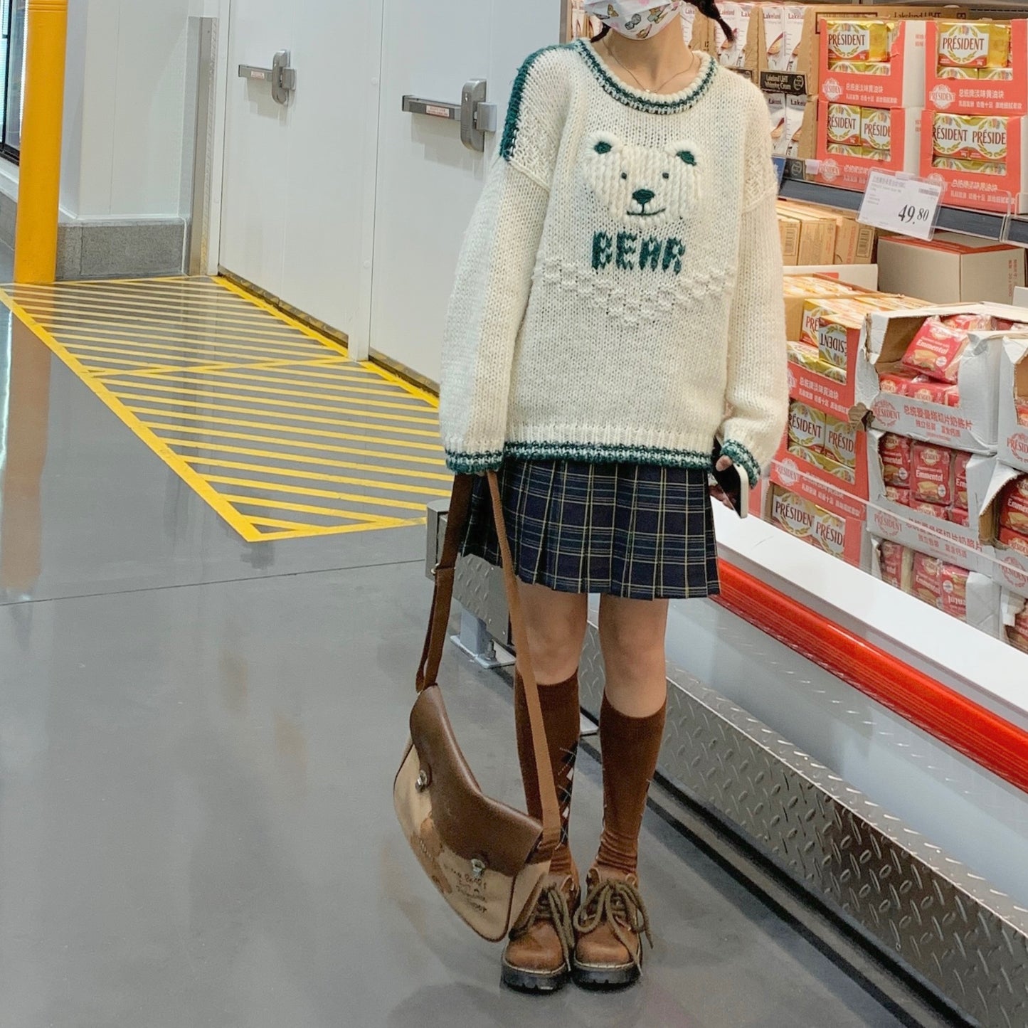 White Bear Print Sweater PL52781