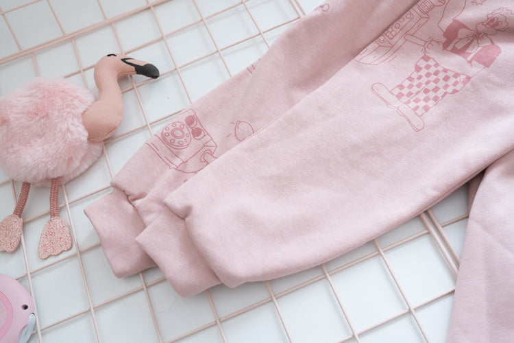 pink printed polo neck T-shirt PL52501