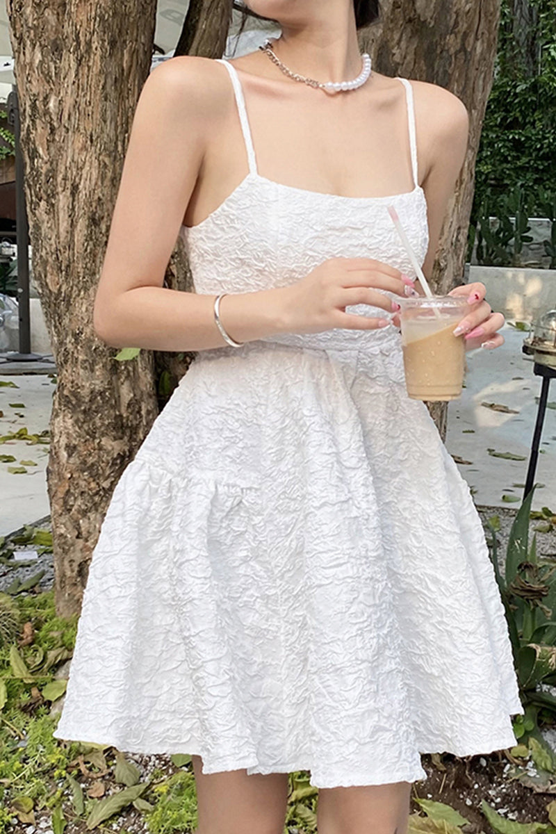 White High Waist Slip Dress PL52390