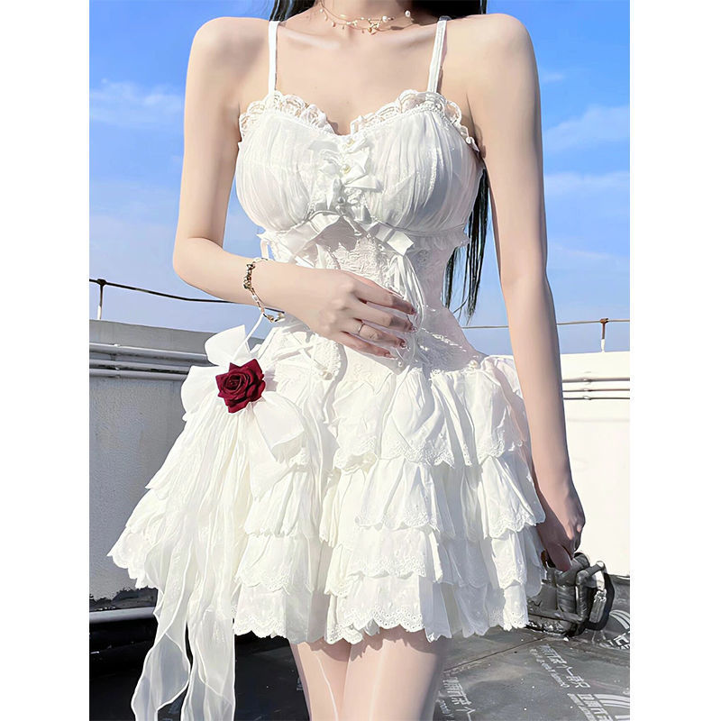 White Slip Dress PL52602