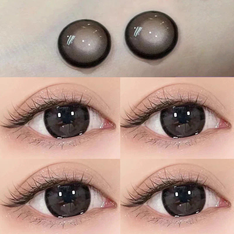 BLACK CONTACT LENSES (TWO PIECES) PL52455