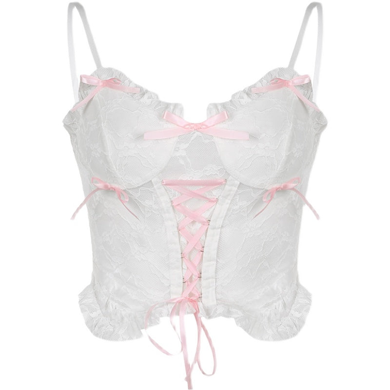 lace panel camisole PL52262