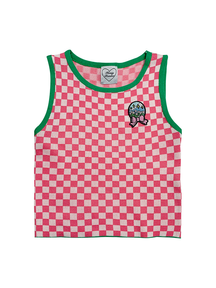 Pink Check Camisole PL52690