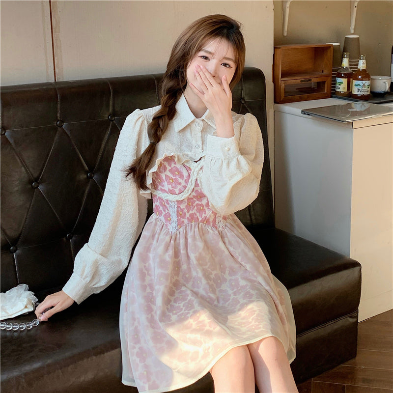 Pink Dress + Apricot Shirt PL52348