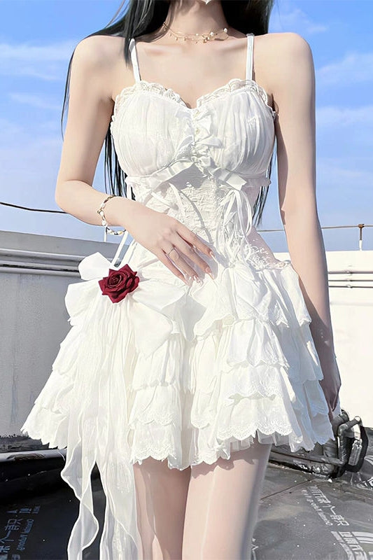 White Slip Dress PL52602