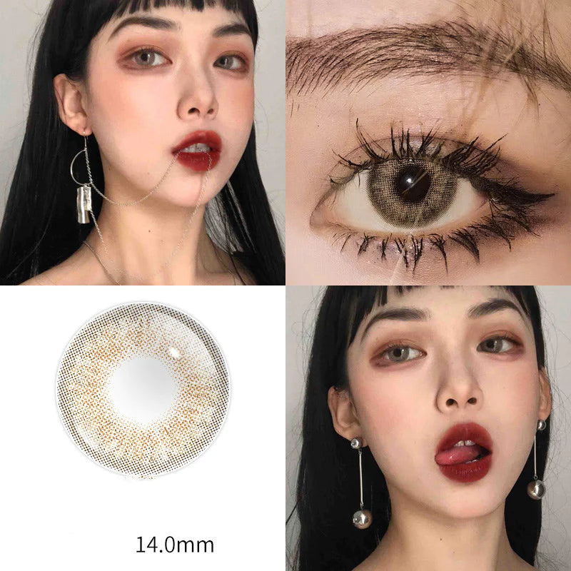 BROWN CONTACT LENSES (TWO PIECES) PL52452