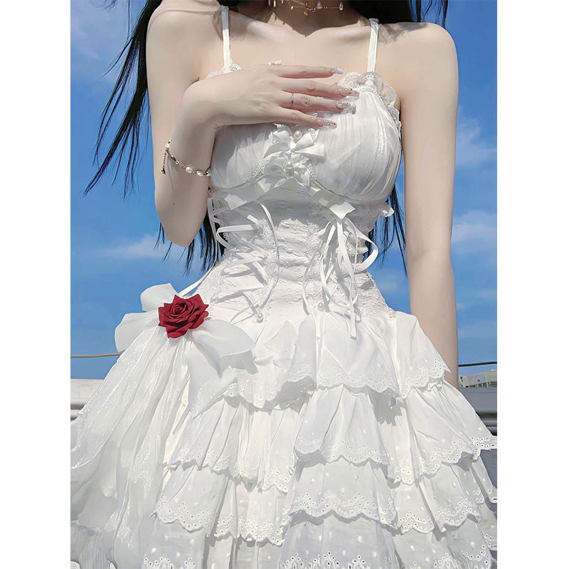 White Slip Dress PL52602