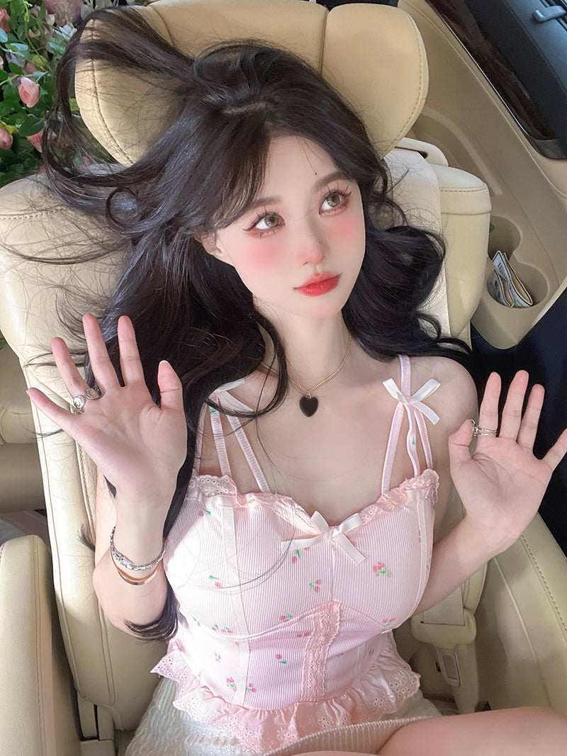 cute bow camisole PL52672