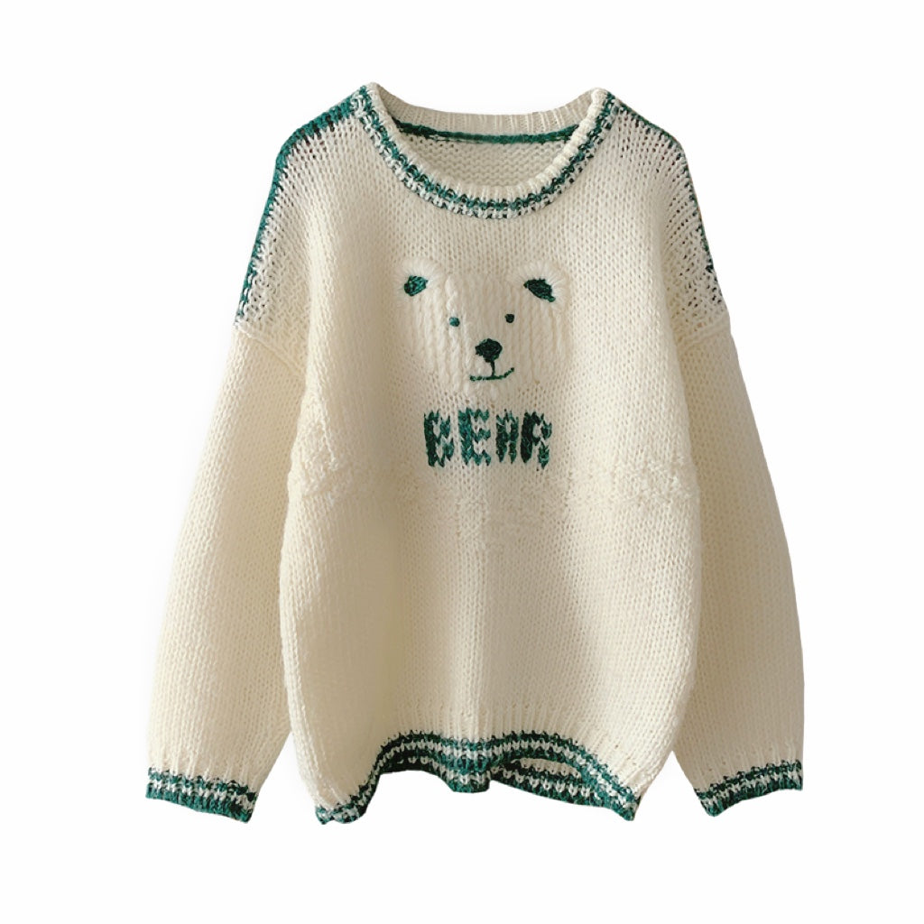 White Bear Print Sweater PL52781