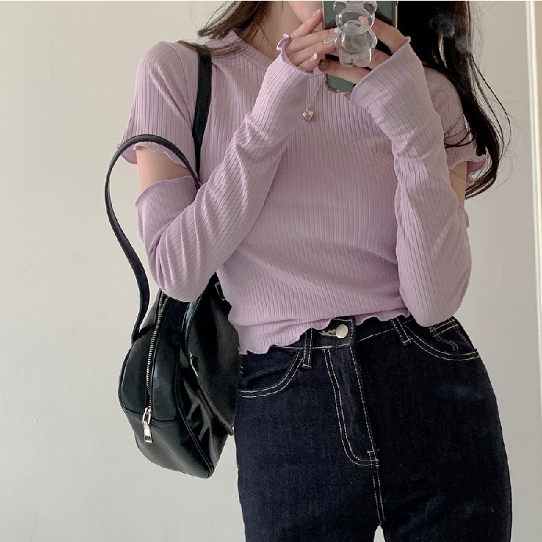 Purple Crew Neck Top PL52679