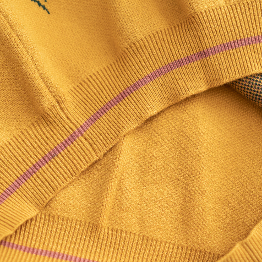 Yellow Knit Vest PL52503