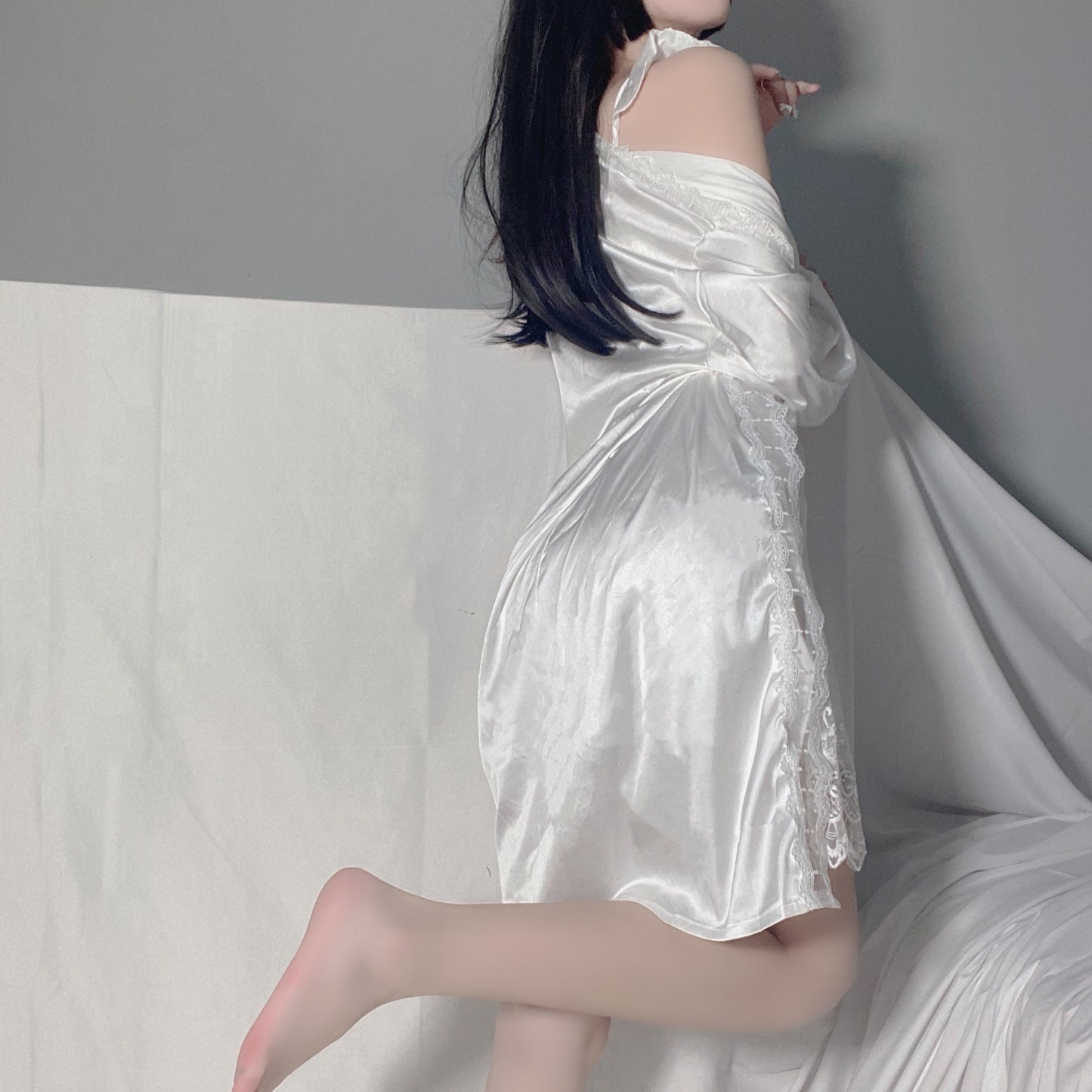 White night skirt PL51125