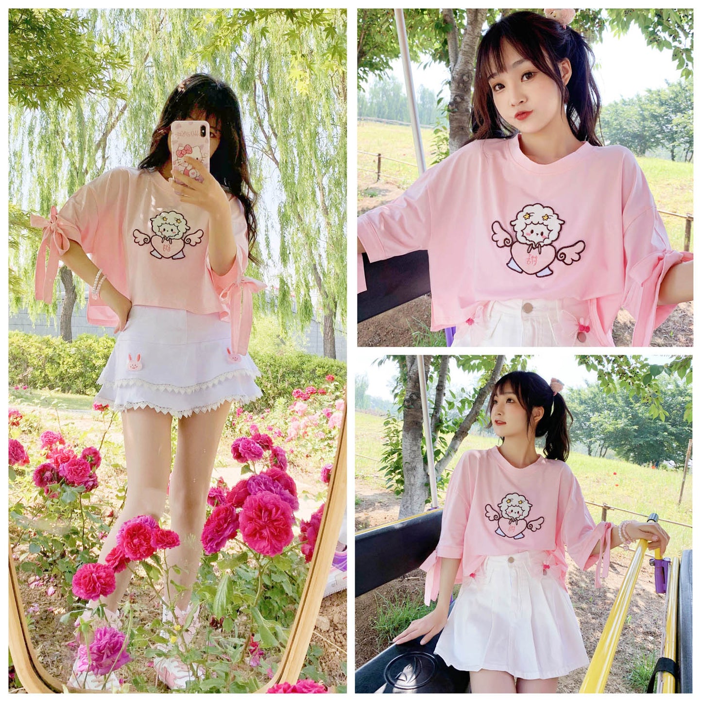 Pink Half Sleeve T-Shirt PL52500