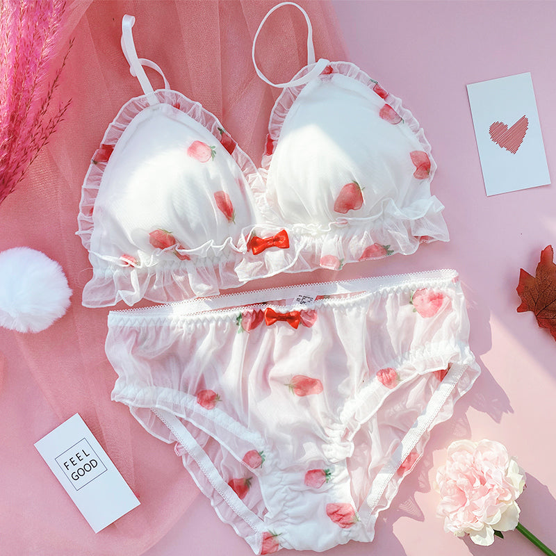 Cute Strawberry Bra Set PL52297