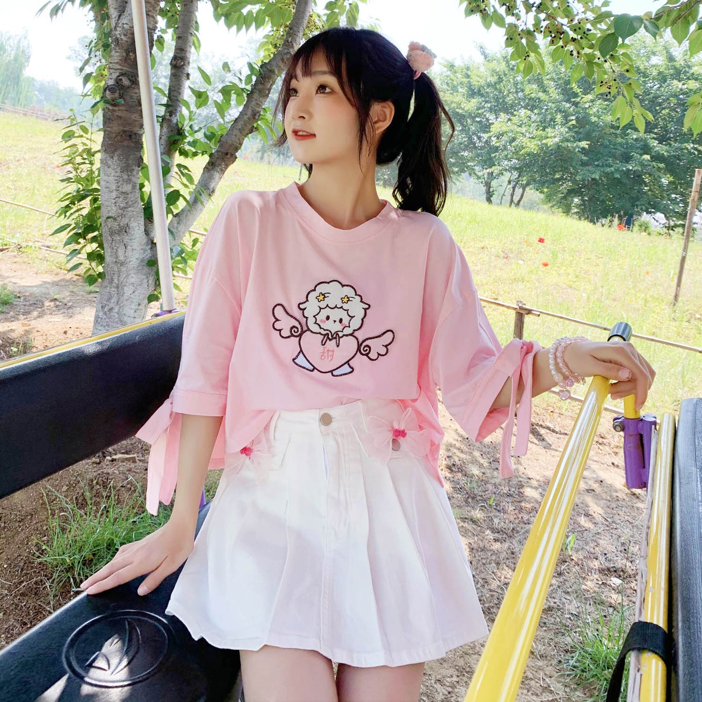 Pink Half Sleeve T-Shirt PL52500