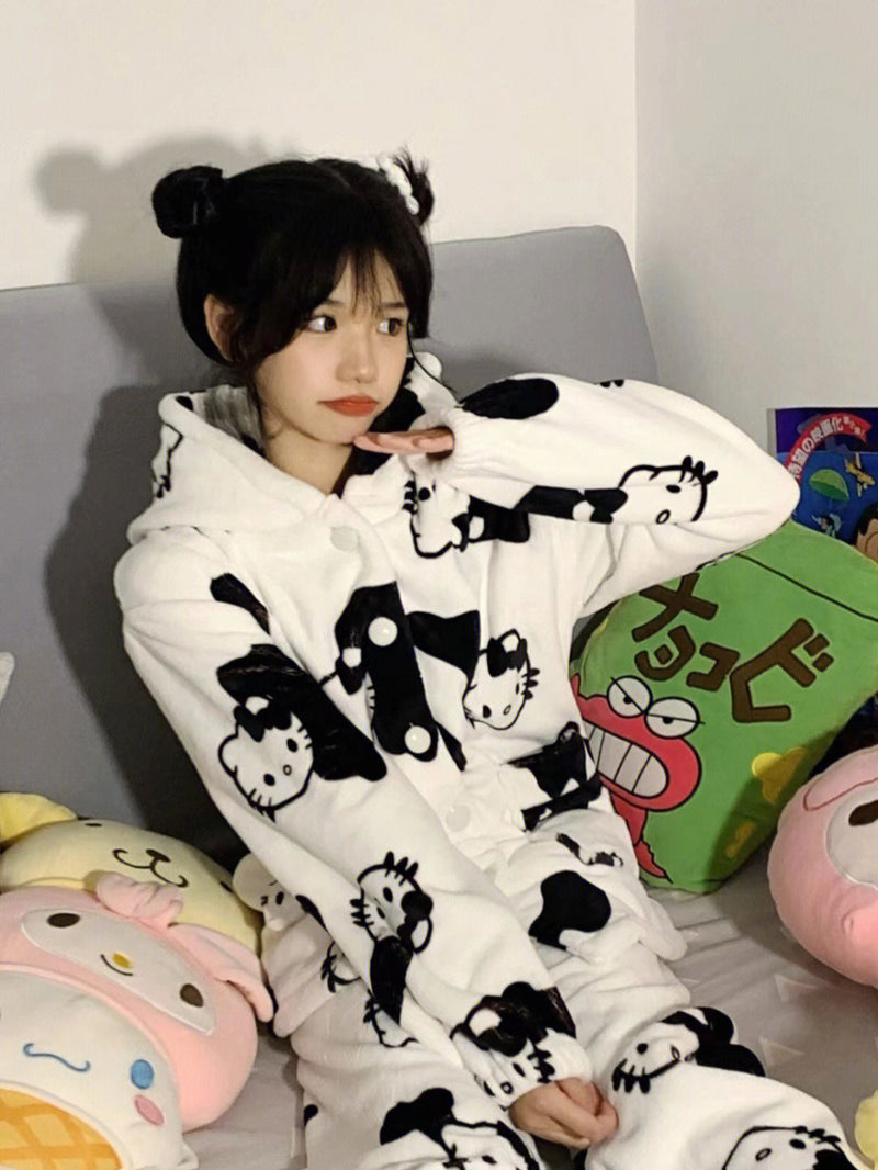 Plush Cartoon Pajamas Set PA10147