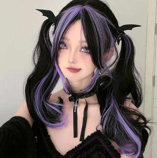 DYE PURPLE LONG CURLY WIG PL53231