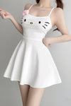 Sweet White Sling Dress PL53468